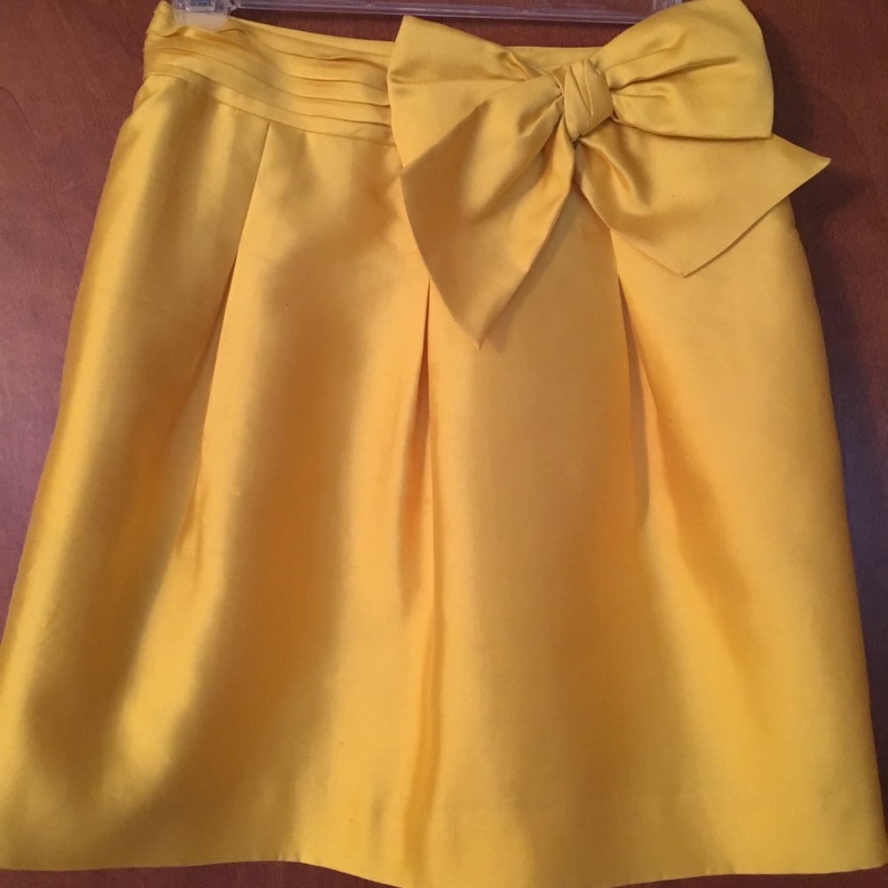Kate spade yellow bow skirt